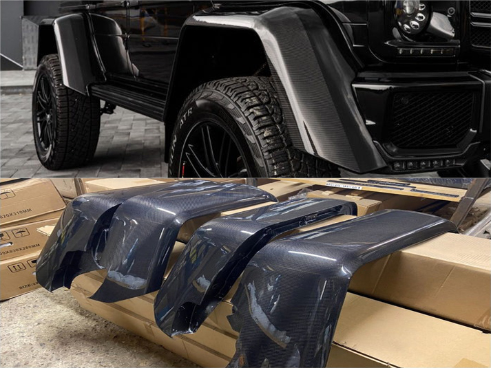Mercedes-Benz G-Wagon W463 Brabus 4x4 Squared Carbon Fiber Wide Fender Flares